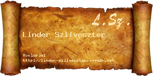 Linder Szilveszter névjegykártya